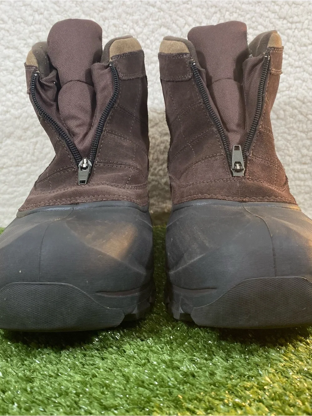 Sorel Cold Mountain Thinsulate Boots Mens Size 13 Brown Zip Duck Waterproof
